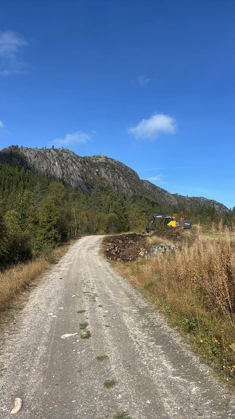 Anleggsvei mot fjellet